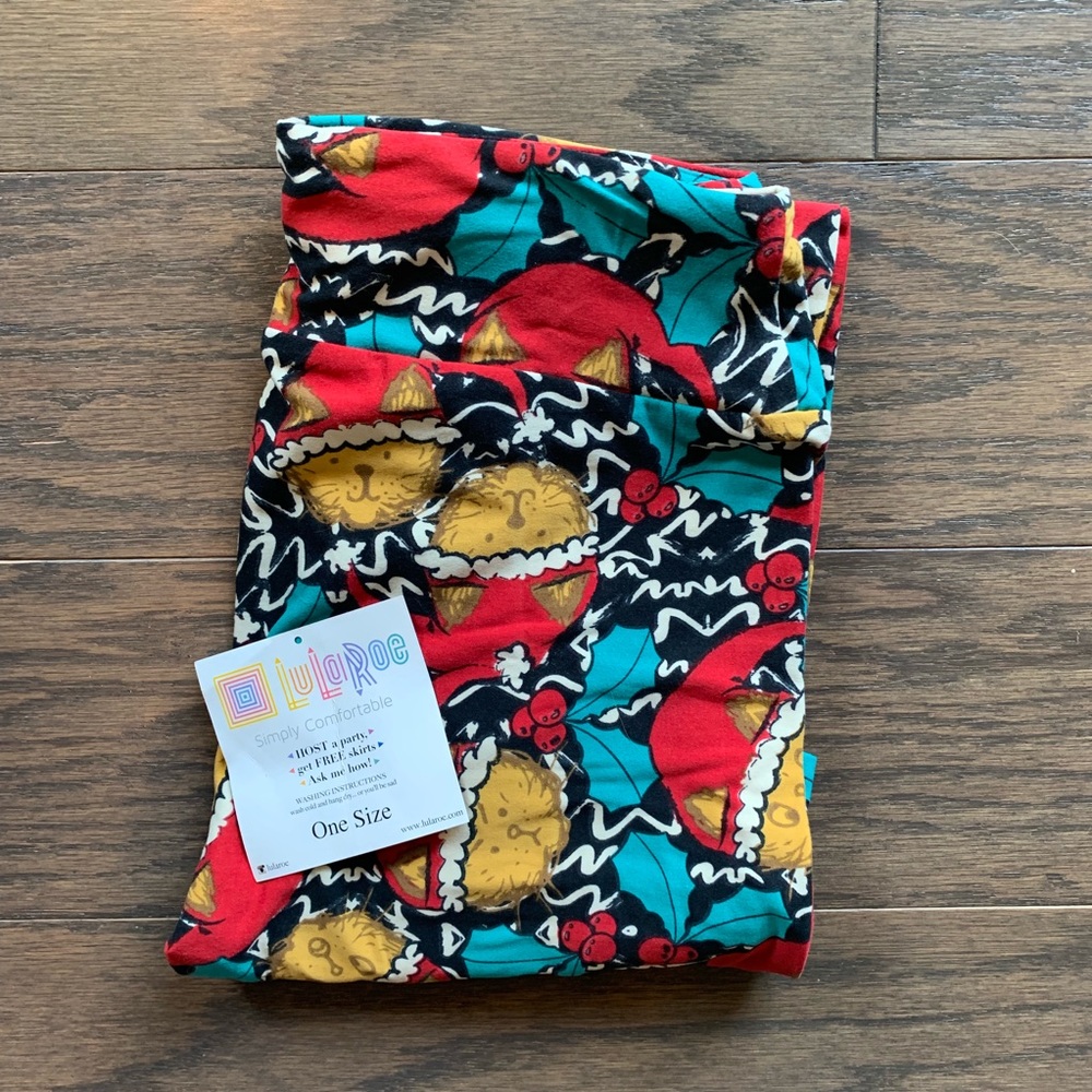 Lularoe Christmas Cats NWT OS